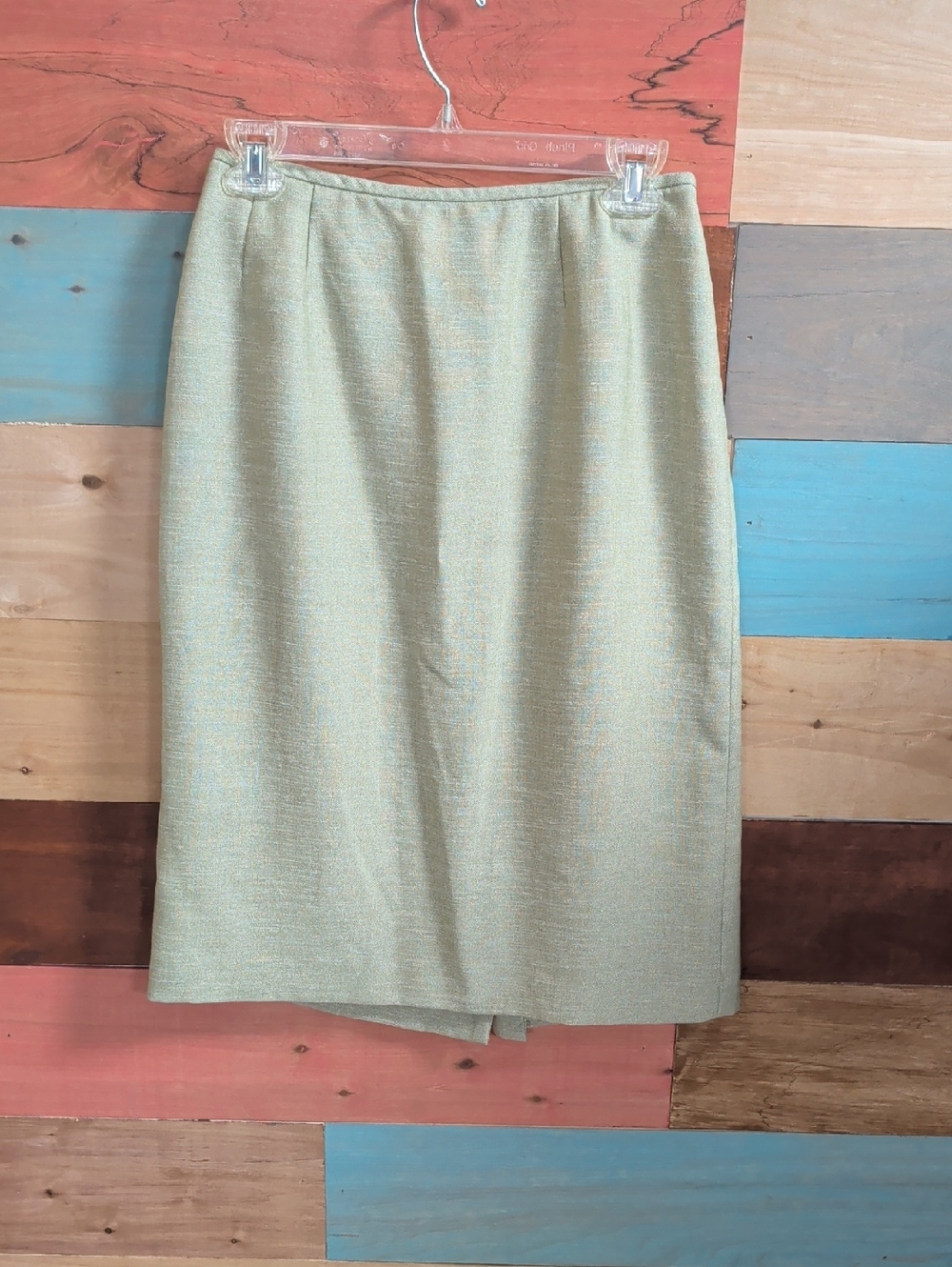 Le Suit Sage Textured Pencil Skirt